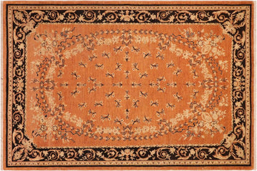 handmade Traditional Kafkaz Chobi Ziegler Rust Black Hand Knotted RECTANGLE 100% WOOL area rug 6 x 9